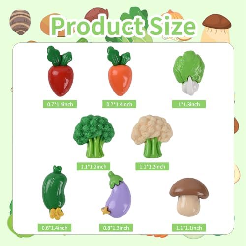 Mini Mixed Vegetables 16Pcs Resin Decor