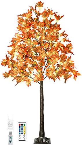 6FT Lighted Maple Tree with 130 LED Lights
