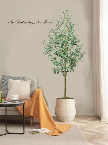 6FT Adjustable Fake Olive Tree for Home Office Decor