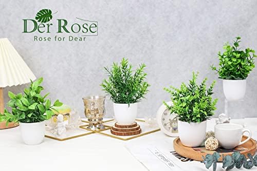 Der Rose 4 Pack Small Fake Plants Indoor Decor