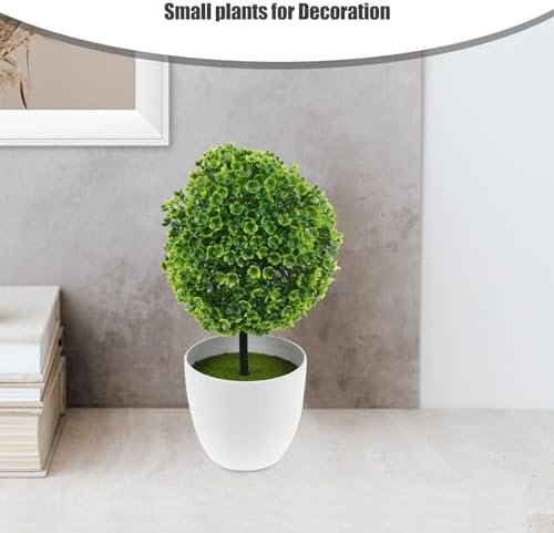 EXCEART 2pcs Artificial Topiary Trees for Home Office