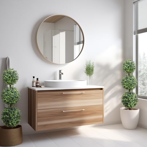 35 Inch Artificial Triple Ball Boxwood Topiary Tree Set of 2