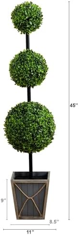 Nearly Natural 45 Inch UV Resistant Artificial Topiary with LED Lights