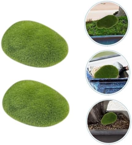 12Pcs Artificial Mossy Stone Props for Garden and DIY Crafts