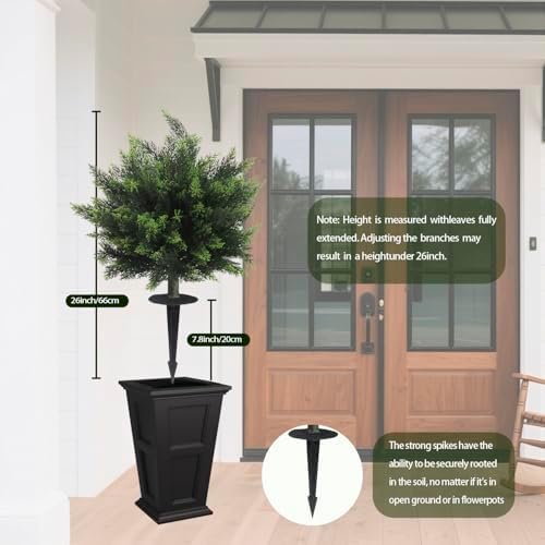 281 Inch Artificial Topiary Tree Set of 2