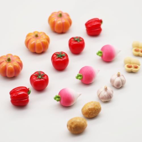 Crrezhai Vegetables Mini Resin Figures 30PCS Set