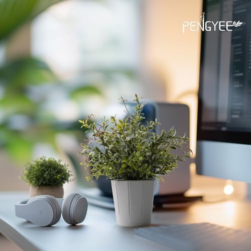 4 Pack Small Artificial Plants for Indoor Decor