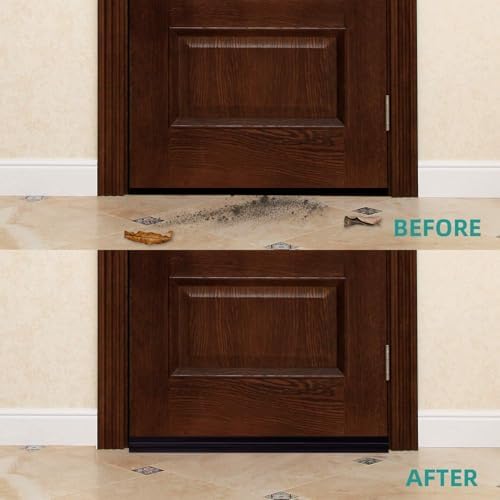 Suptikes 2 Pack Door Draft Stopper Black