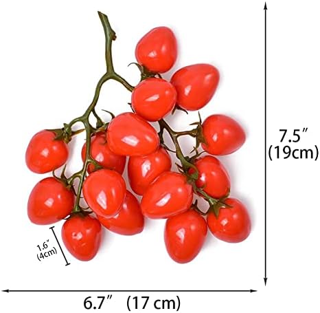 DinQ Set of 3 Artificial Cherry Tomatoes Red
