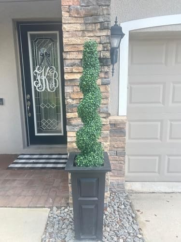ALL SEASON GREEN 4 Spiral Boxwood Topiary Set of 2