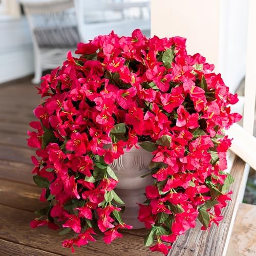 INSPRING Artificial Bougainvillea Flowers 2PCS UV Resistant Decor