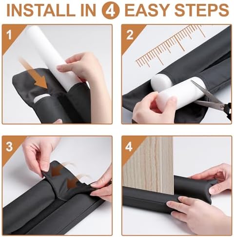 2 Pack Door Draft Stopper Adjustable 30-36 Inch Noise Sound Reduction
