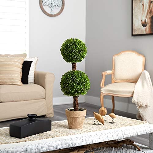 Nearly Natural 25ft Boxwood Double Ball Topiary Artificial Tree