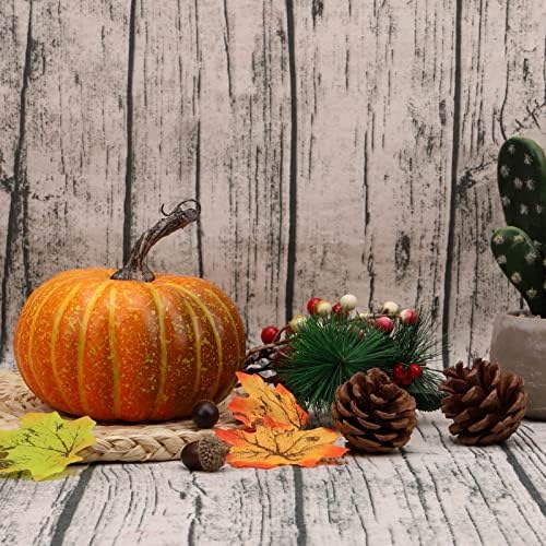 Gresorth 14cm Fake Yellow Pumpkin Artificial Decor