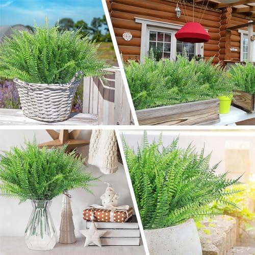 UV Resistant Lifelike Artificial Boston Fern Set of 2