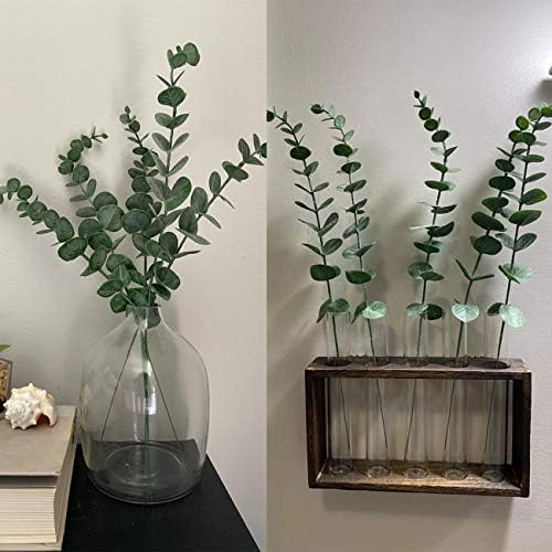 Tinsow 5 Pcs Real Touch Eucalyptus Artificial Leaves