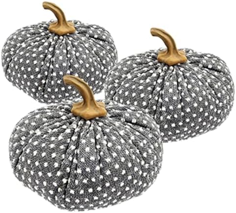 Charming Set of 3 Fabric Pumpkins for Fall Decor