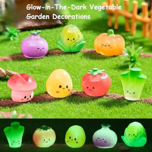 16 Pack Glow-in-the-Dark Resin Vegetables Home Decorations