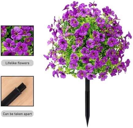 Uscallm Artificial Rose Bushes 2PCS Outdoor Decor