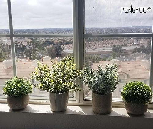 4 Pack Small Artificial Plants for Indoor Decor