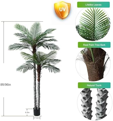 Nafresh 8ft UV Resistant Artificial Palm Tree