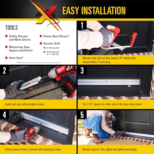Xcluder 36 In Versa Line Rodent Proof Door Sweep Mill Aluminum