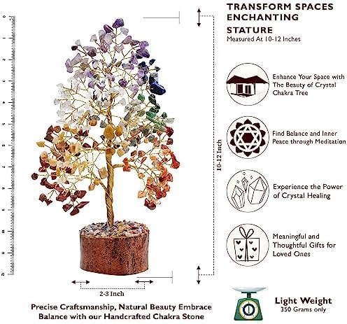 7 Chakra Tree of Life Crystal Decor with Healing Stones