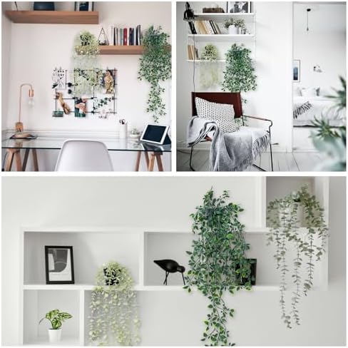 Freyalife 2pcs Artificial Hanging Plants for Decor
