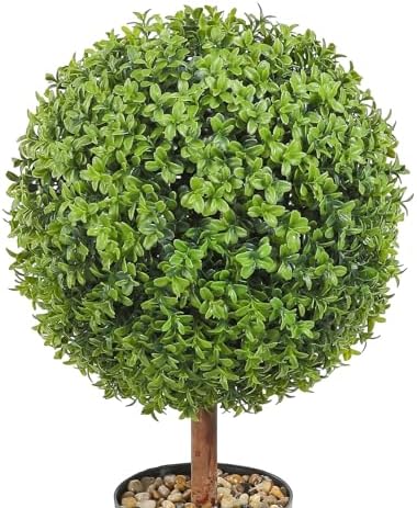 VEVOR Artificial Boxwood Topiaries 24 Inch Tall 2 Pack