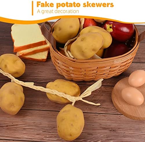 Realistic Foam Potatoes 8PCS for Kitchen Decorations