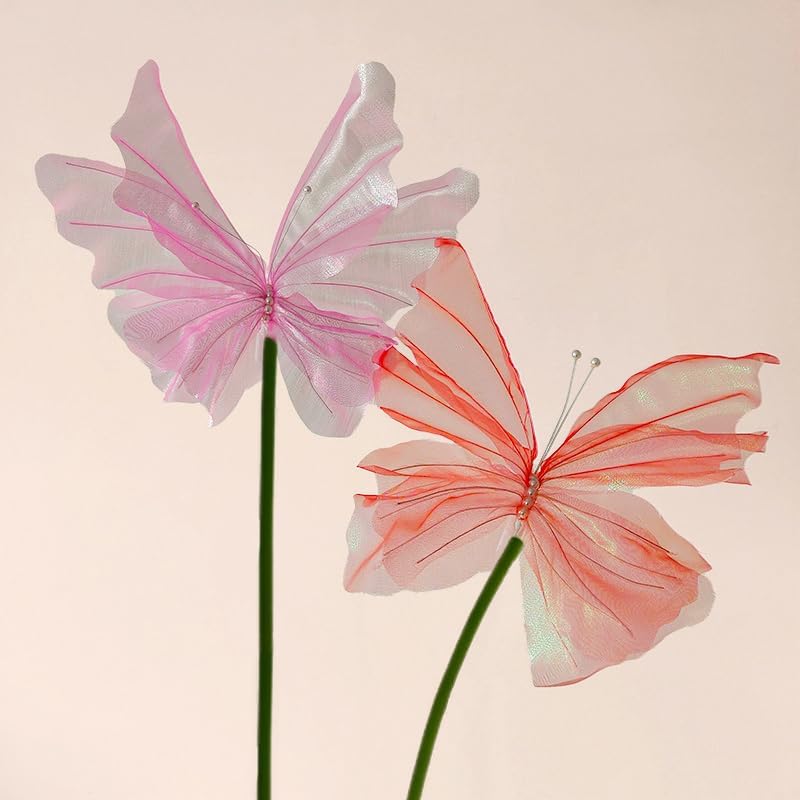 Tall Artificial Plant with Butterfly Arch Pink 1pc