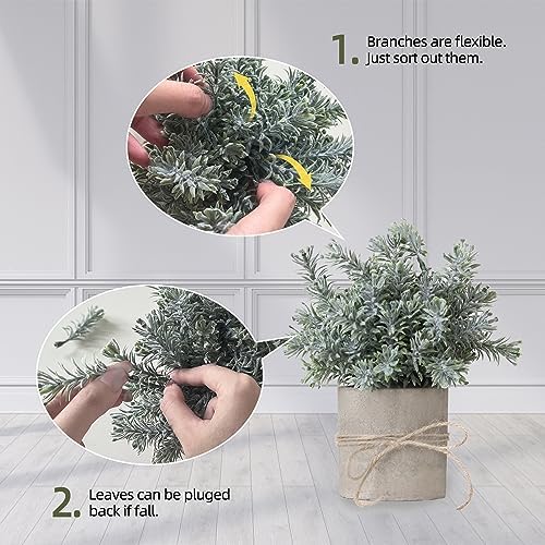4 Pack Small Artificial Plants for Indoor Decor