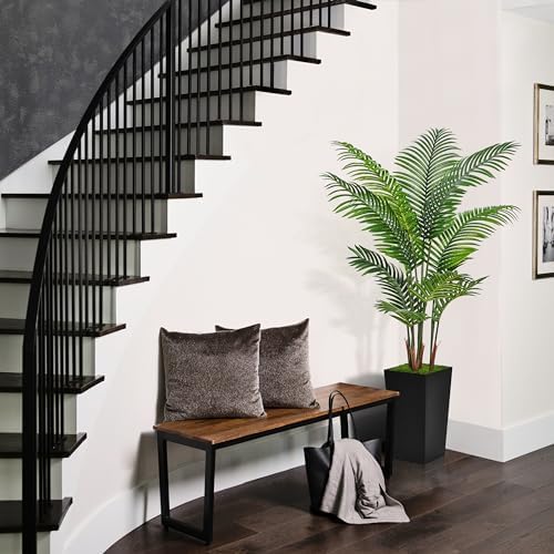 Astidy Artificial Palm Tree 5FT - Fake Tropical Areca Plant with Black Planter