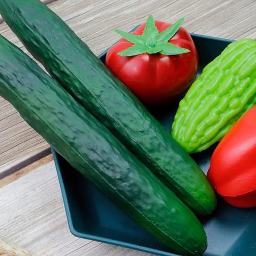 2PCS Artificial Cucumber PU Fake Vegetable Decoration Prop