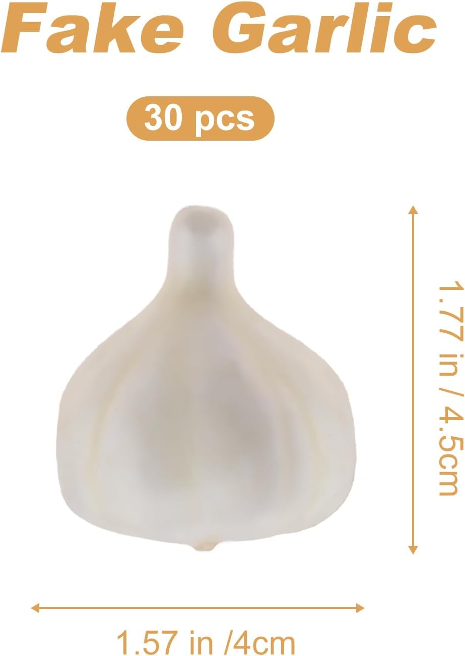 Folmywy 30 Pcs Artificial Garlic Decoration