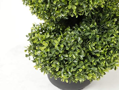 35 Inch Artificial Boxwood Topiary Tree Set of 2