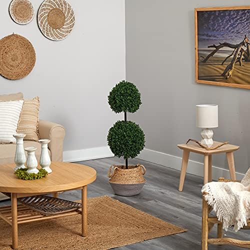 Nearly Natural 35ft Boxwood Double Ball Artificial Topiary Tree
