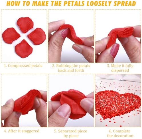 Acejoz Rose Petals and Candles Set for Romantic Decorations