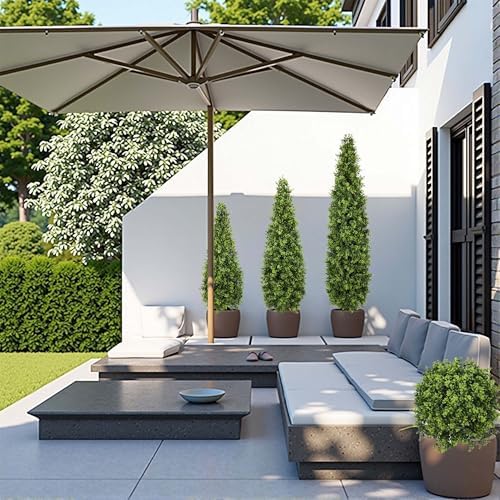 5FT Artificial Boxwood Topiary Tree 2 Pack for Home Office Garden