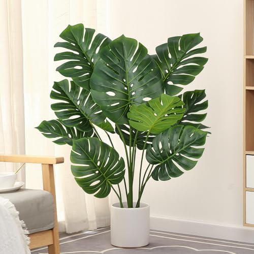 Floworld Artificial Monstera Plant 4FT Tall 2 Pack Fake Trees