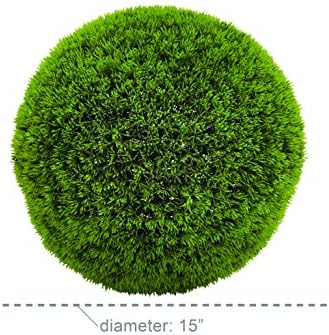 Deco 79 Artificial Topiary Foliage Ball 15x15x15 Green