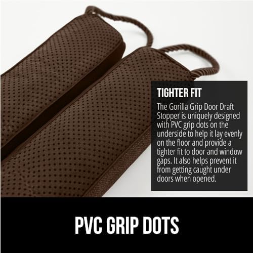 GORILLA GRIP Door Draft Stopper 36 Inch Brown