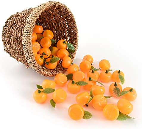 Viociwuo Fake Orange Fruit Artificial Tangerine Mini Decor