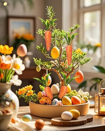 18 Pieces Artificial Carrots for Easter and Christmas Decor