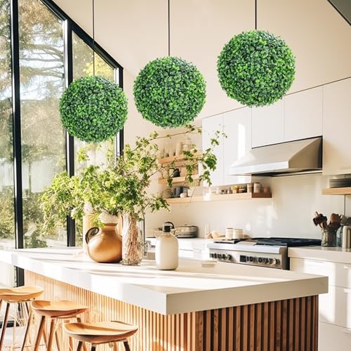 GarveeHome Artificial Topiary Balls 2 Pcs Outdoor Decor
