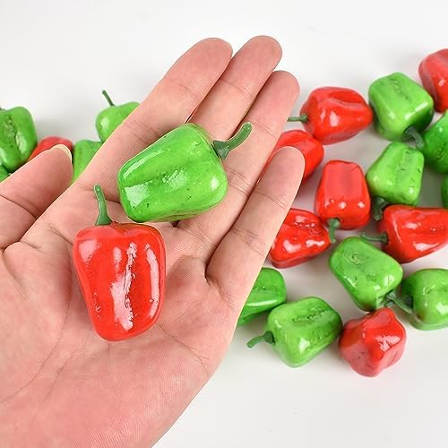 HUIANER Mini Artificial Bell Pepper 40pcs 5cm