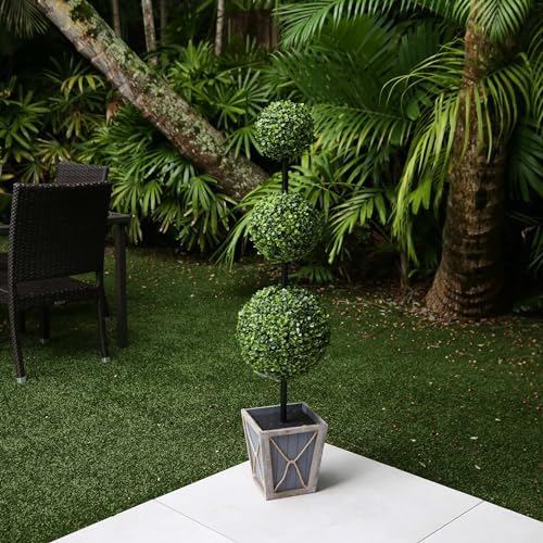 Nearly Natural 45 Inch UV Resistant Artificial Topiary with LED Lights
