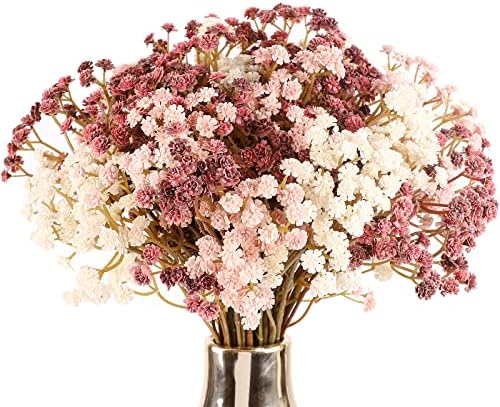 NT NIETING Artificial Baby Breath Flowers 10Pcs Pink Wedding Decoration