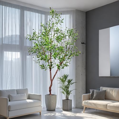 Niwellveb 7 Feet Artificial Olive Tree with Realistic Fruits