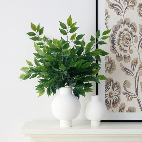 Mizii 24pcs Artificial Ficus Garland with Silk Leaves